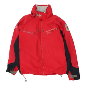 Helly Hansen Mens Red Quilted Hooded Jacket | Vintage Designer Outdoors VTG - Picture 1 of 3