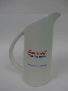 Brocca vintage Smirnoff On The Rocks Vodka Martini ceramica 1975 senza fiato - Foto 1 di 4