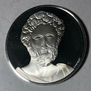 St. Peter, The Genius of Michelangelo 1.26oz Sterling Silver Medal - Picture 1 of 2