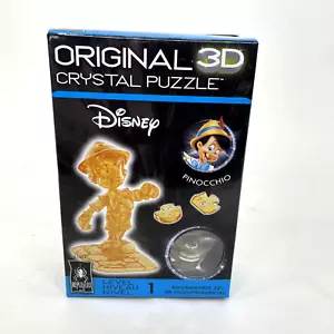 Rompecabezas de cristal 3D original desconcertado oro Disney Pinocho - Imagen 1 de 3