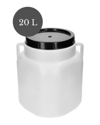 BROWIN Square Plastic Barrel for 20 L for Preserves Sauerkraut Pickles