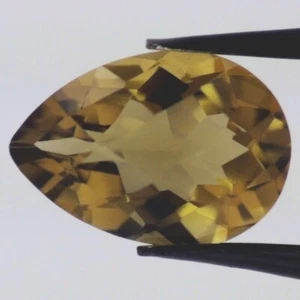 SUNSET QUARTZ 10 x 7 MM PEAR CUT CHECKERBOARD TOP SENSATIONAL COLOR F-973 - Picture 1 of 1