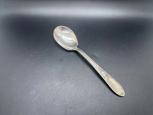 Cuchara de azúcar o nueces vintage Wm Rogers Mfg Co Priscilla Lady Ann plateada - Imagen 1 de 5