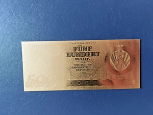 DDR 500 Mark Geldschein Banknote Gold - Bild 1 von 2