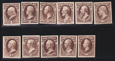 US O72P4-O82P4 Treasury Department Official Card Proofs VF-XF  SCV $110 (-08) - Image 1 of 2