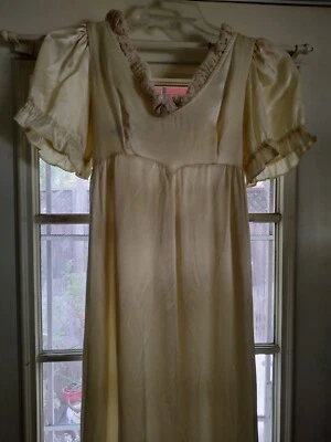 Vintage  70s Gunne Sax Ivory Maxi Prairie style       Tieback belt, lace ruffle  - Image 1 of 4