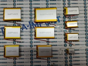 batterie a litio di polimery varie mha 3.7v DIGITALE wacht,mp3,cuffie,bluetooth  - Foto 1 di 55