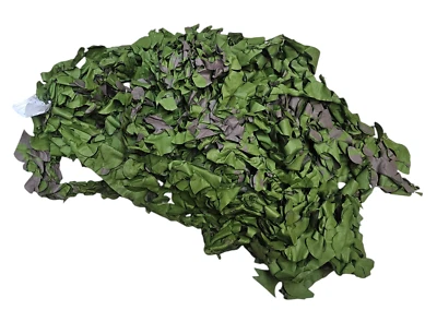 New x100 Genuine British Army Issue Woodland Camo Netting Garnish 100cm x 40cm - Image 1 of 4