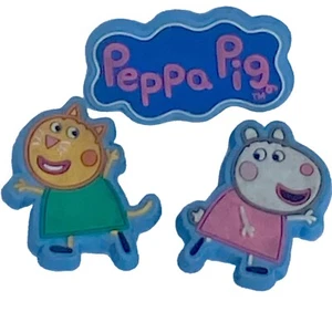 Jibbitz Crocs Shoe Charms Lot Of 3 Peppa Pig - Picture 1 of 5