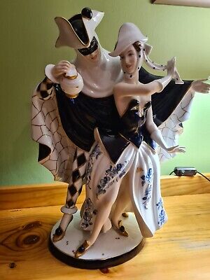 ROYAL DUX Bohemian Art Nouveau Large 20  Tall CARNIVAL Masquerade Dancing • 2,000$