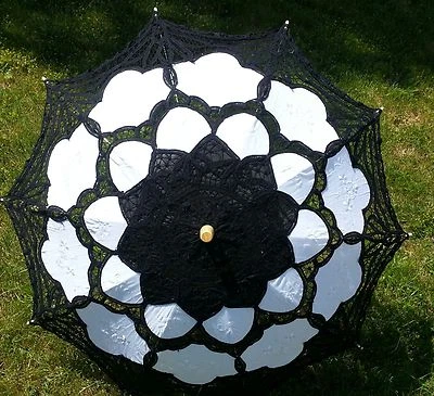 Хлопковые и кружевные зонтики в винтажном стиле - Изображение 1 из 2