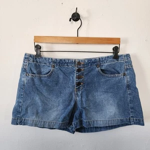 Y2K LEI Damen-Jeansshorts mit Knopfleiste Größe 13 - Bild 1 von 8