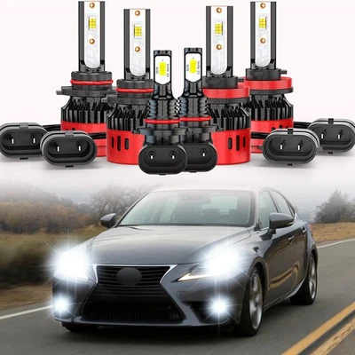 Para para Lexus IS250 IS350 2006 2007 2008 2009 Faros LED + Luces Antiniebla Foto 1 de 4