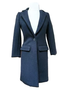Manteau femme BIRD Juicy Couture noir laine XXS col velours coupe fine doublé - Photo 1/15