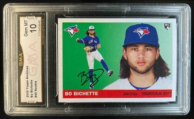 2020 Topps Archives Bo Bichette RC Rookie #45 Blue Jays GMA 10 - Image 1 of 2