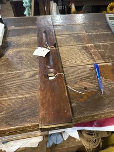 Antike Stanley Wasserwaage aus Holz Messing und Holz - Bild 1 von 9