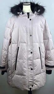 Neu ohne Etikett Arctic Expedition Daunen gefütterte Gr. XL abnehmbare Kapuze durchgehender Reißverschluss Druckknöpfe - Bild 1 von 18