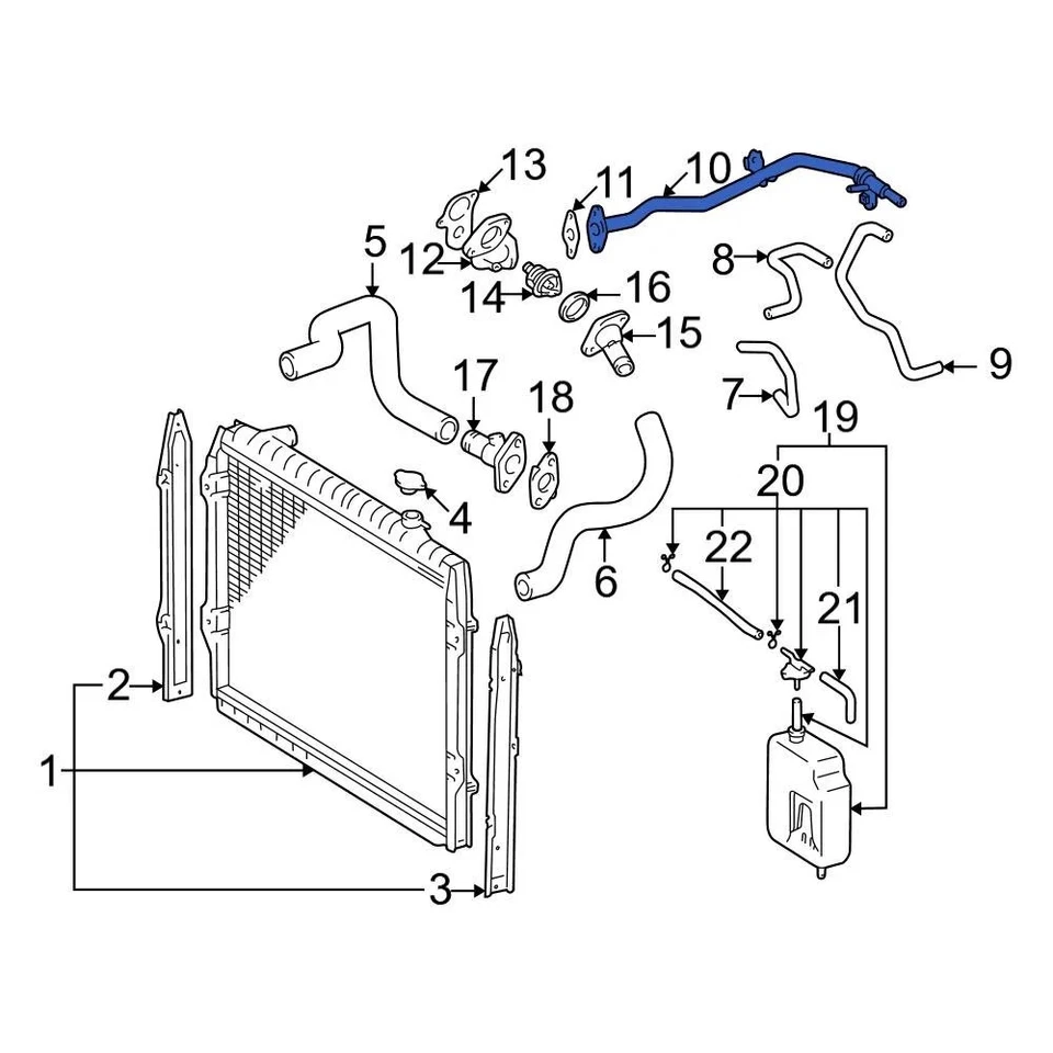 For Toyota Tacoma 1995-2004 Toyota 1626862060 Engine Coolant Bypass Pipe - Image 1 of 4