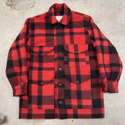 Chaqueta De Colección Filson Doble Mackinaw Cruiser Para Hombres XL 42 Larga Lana A Cuadros Ropa de Trabajo Foto 1 de 4