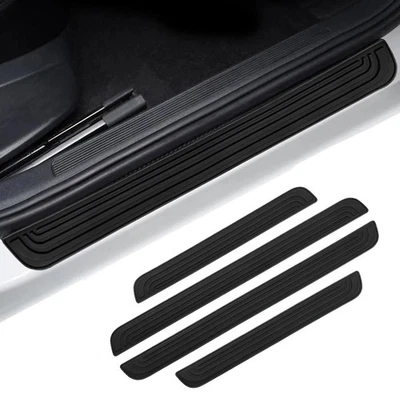 For Volkswagen Rubber Door Scuffs Sill Cover Anti-Scratch Panel Step Protector - Image 1 of 4