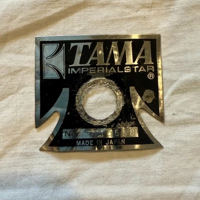 Tama ImperialStar Black T Drum Badge No. 82-15698  Japan VINTAGE - Image 1 of 2