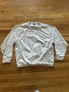 Chaqueta Nike Para Hombre Grande Golf Pullover Beige Cuello en V Cortavientos Manga Larga - Imagen 1 de 6