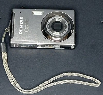 Pentax Optio V10 8.0MP Compact Digital Camera Silver For Parts Or Repair - Image 1 of 3