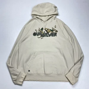 De Colección Quiksilver Para Hombres Sudadera con Capucha L Tostada Tejida Logotipo Hechizado Y2K Deportes Retro Surf Patín - Imagen 1 de 11