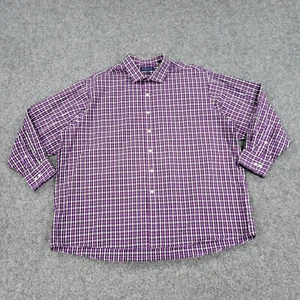 Tommy Hilfiger Hemd Herren 19 Schwarz Lila Weiß Gingham Langarm Knopfleiste - Bild 1 von 18