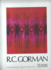 R.C. Gorman - "MOTIF DE TAPIS ROUGE" - Tapis Navajo - Affiche d'art/impression 13x9,5 