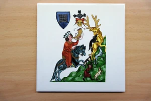 Mondsee Keramikfliese handbemalt, "Der von Sounegge" - Bild 1 von 1