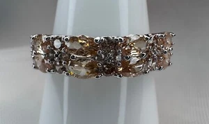 Bomb Party Ring Size 10 - RBP7767 "She's Pure Magic"  Smokey Topaz  on Rhodium - Picture 1 of 4