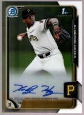 KE'BRYAN HAYES $300++ PIRATES ROOKIE AUTO 1ST RC SP 2015 BOWMAN CHROME AUTOGRAPH
