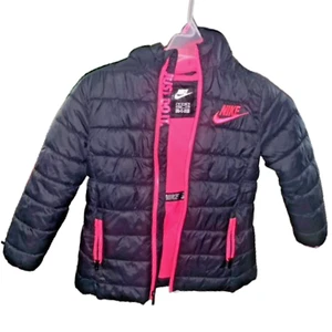 Girl's Nike Winter Fleece Puffer Coat - Size 4 (XS) - Picture 1 of 3