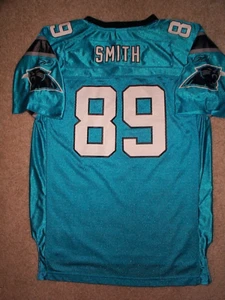 *IRREGULAR* Carolina Panthers STEVE SMITH nfl Jersey YOUTH KIDS BOYS (xl 18-20) - Picture 1 of 3