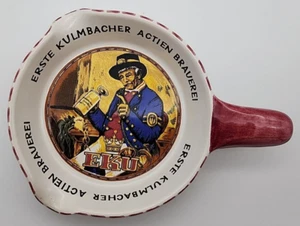 EKU Echt Kulmbacher Ceramic 5" Platter Dish with handle Vintage German Beer - Picture 1 of 7