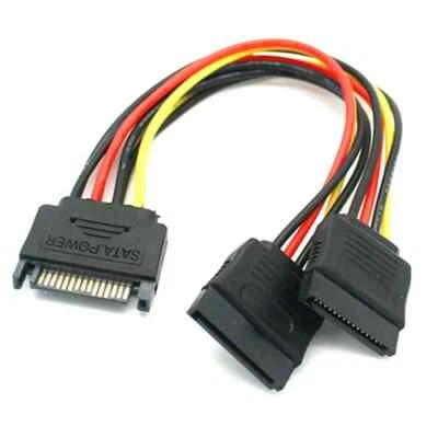 15Pin SATA Male To Female 4P to Power Cable For HDD Hard Disk Drive Splitter - Image 1 of 4