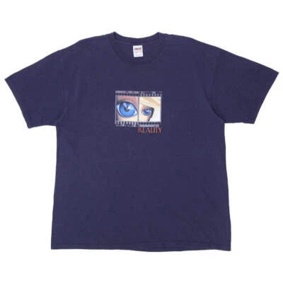 Camiseta Vintage David Bowie Reality Azul Marino Yunque XL Foto 1 de 4