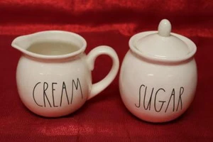 COLECCIÓN ARTESANAL RAE DUNN POR MAGENTA "CREMA" CREMA Y JUEGO DE CUENCOS "AZÚCAR" - NUEVO - Imagen 1 de 1