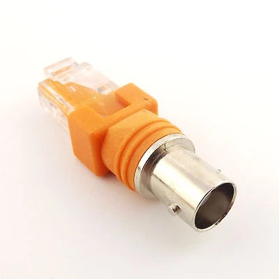 10x  Adapter RJ45 to RF Connector BNC Female to RJ45 Male Coaxial Barrel Coupler - Image 1 of 4