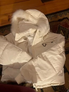 Women’s True religion faux fur hooded jacket. New - Picture 1 of 3