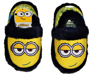 MINIONS MOVIE RISE of GRU Plush Slippers Toddler's Size 7-8, 9-10 or Boys 11-12