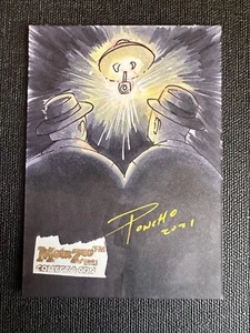Metazoo 2021 Collect-A-Con Poncho Sketch Card Men In Black UFO - Bild 1 von 2