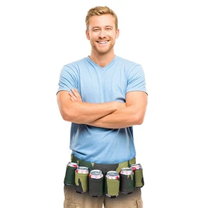 Big Mouth 6 Pack Camo Holster Gag Gift Beer Belt Hunting Perfect 4 Party BM1236 - Picture 1 of 4