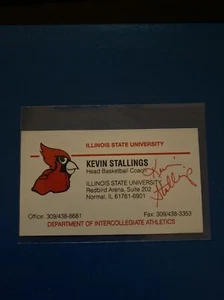 Kevin Stallings Signed Business Card Illinois State Basketball Autograph Auto  - Picture 1 of 1