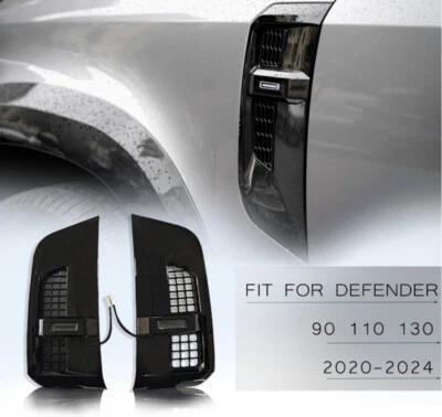2PCS Side Fender Vent With Light Fits For Land Rover Defender 90 110 2020-2025 - Image 1 of 4