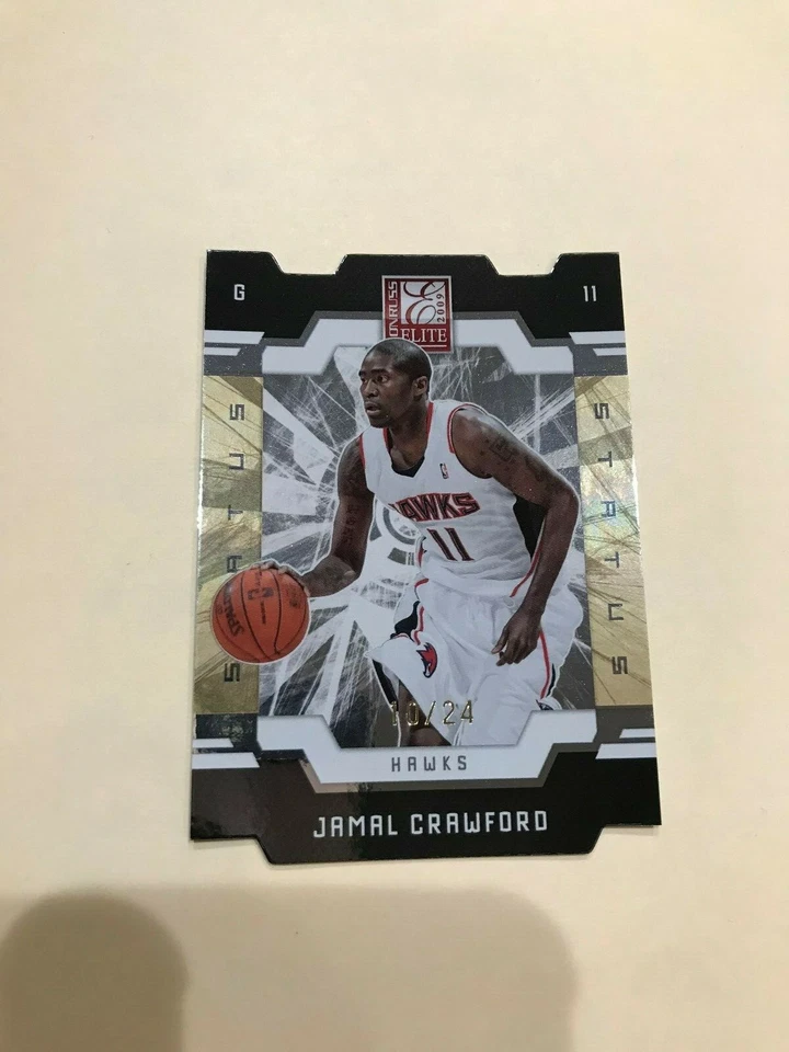 2009-10 Donruss Elite Jamal Crawford #2 die cut rare gold serial numbered #10/24 - Image 1 of 2