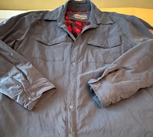 EDDIE BAUER SHACKET A QUADRI DI BUFALO FODERATO IN PILE DA UOMO TAGLIA XL - Foto 1 di 7