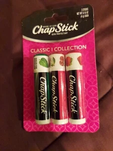 ChapStick Classic Spearmint, Cherry and Strawberry Lip Balm Tubes Variety Pac... - Picture 1 of 1