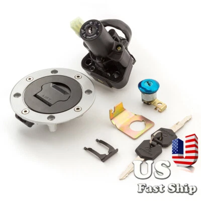 Interruptor de encendido y tapa de gas combustible bloqueo de asiento y llave para Suzuki HAYABUSA/GSXR1300 1999-07 Foto 1 de 4
